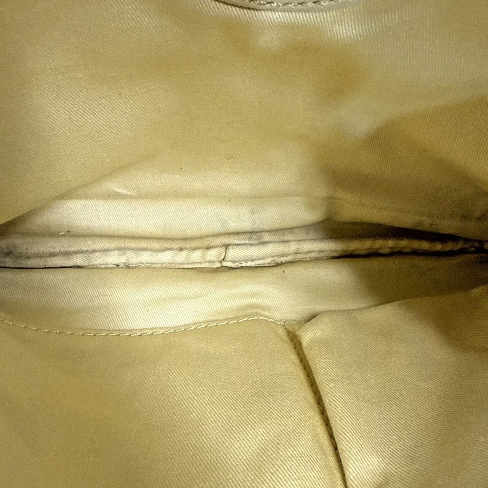Fossil Sutter Leather Crossbody Bag Shoulder Purse‎ Messenger Pale Yellow Y2K